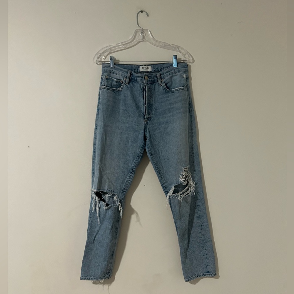 Agolde los angeles disaster high waist ankle jeans